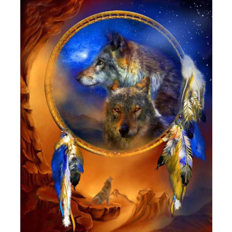 

Diamond Painting Animal Wolf Totem 5d Diy Mosaic Full Square Round Drill Diamant Of Rhinestone Daimond Embroidery Pictures Sale