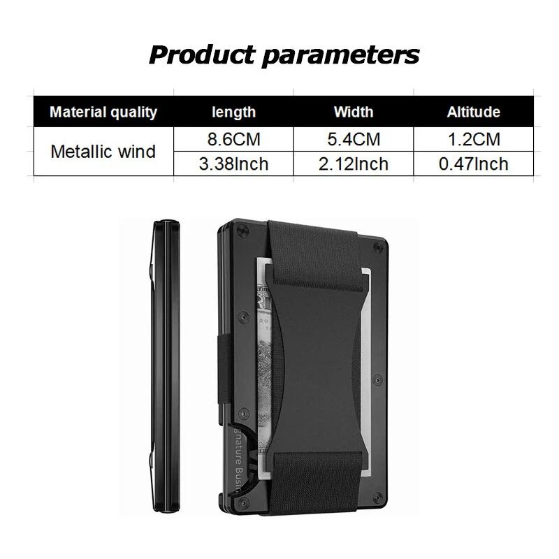 Mens Slim Male Brand Luxury Aluminum Carbon RFID Metal Purses Designer Case Carteira Masculina Credit Card Holder ridgewallet