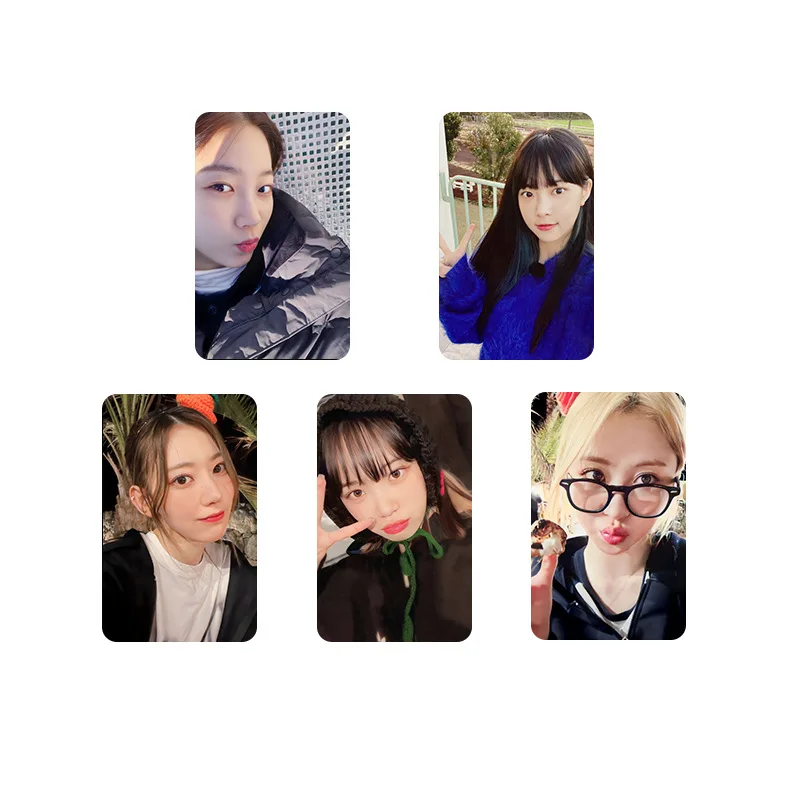 

5pcs/set Kpop Idol LESSERAFIM Lomo Cards DAY OFF IN YEJU Photocards Photo Card Postcard for Fans Collection