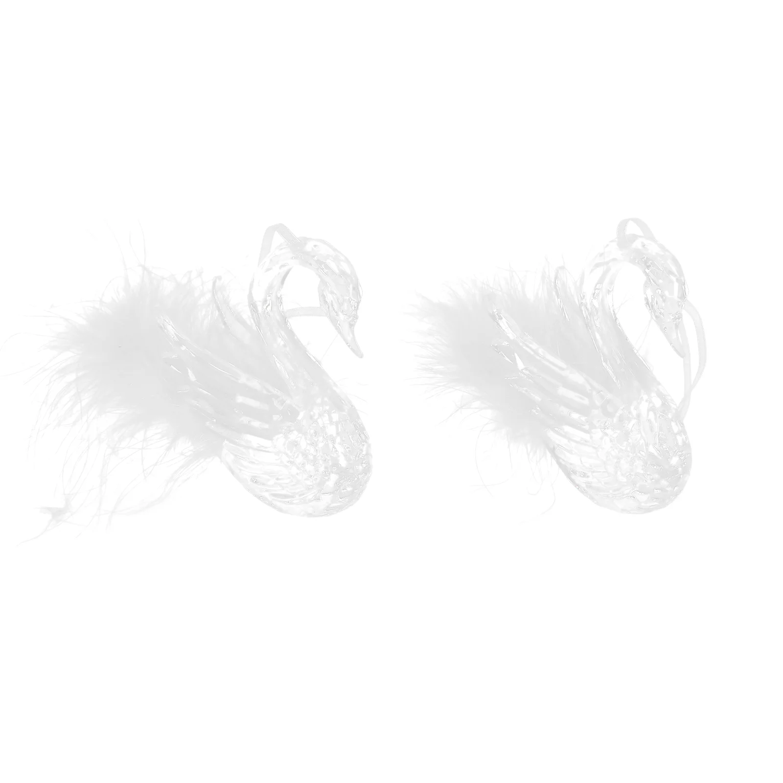 

Swan Christmas Ornaments Ornament Hanging Crystaldecoration Tree Clearwedding Holiday Acrylic Figurinesbird Swans Pendants