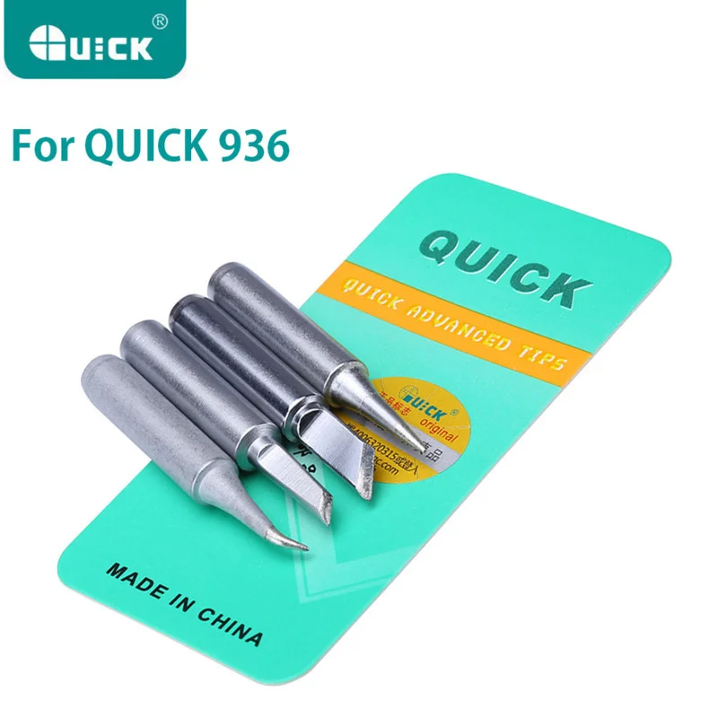 

Original QUICK 936 Soldering Iron Tips Lead-free Iron Tip 900M 936A 969A 960-K I SK IS 3C 2.4D Rework Station tool kit