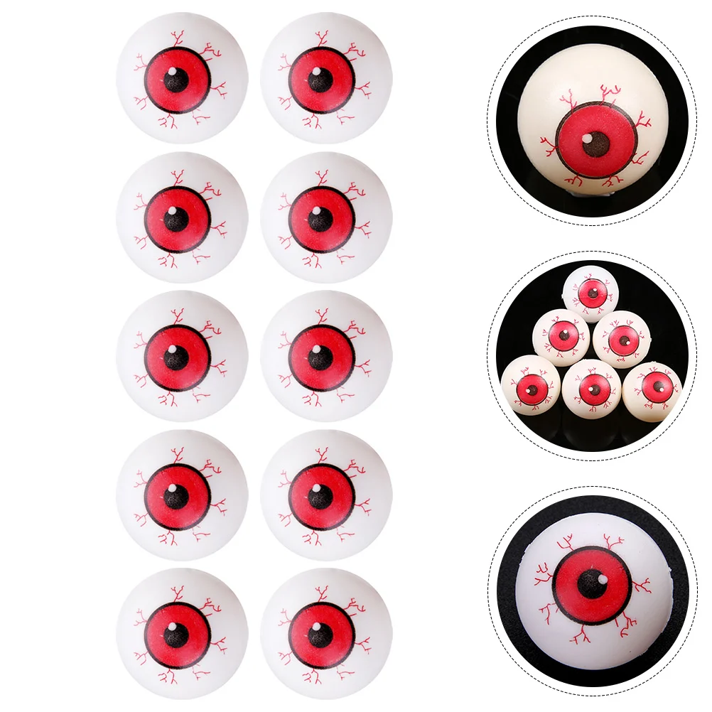 

10 Pcs Halloween Eyes Halloween Eyeball Plastic Baby Horror Toy Shine Decorative Interesting Props Gathering Fake Eyes