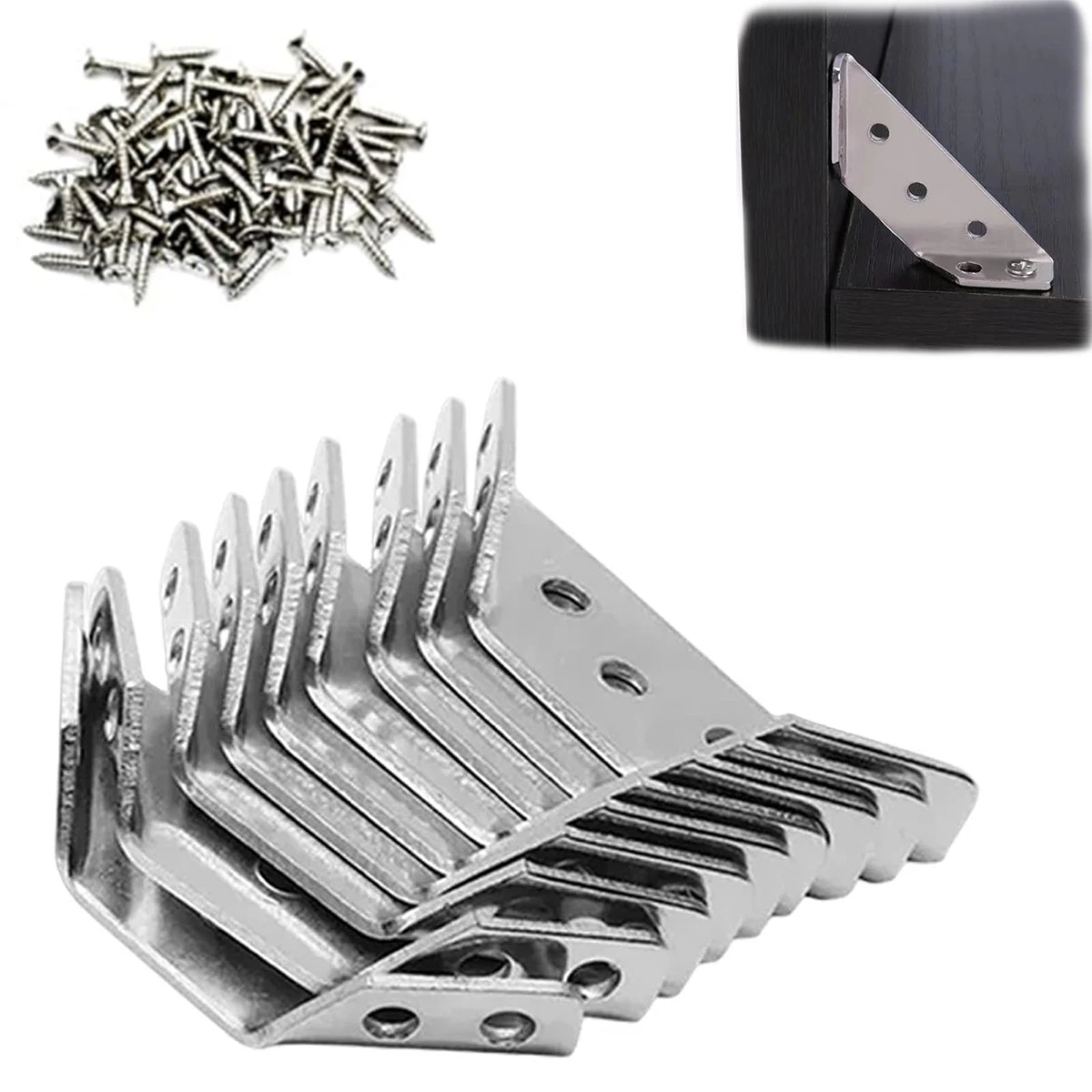 Угловой код из нержавеющей стали трехсторонние железные соединители с