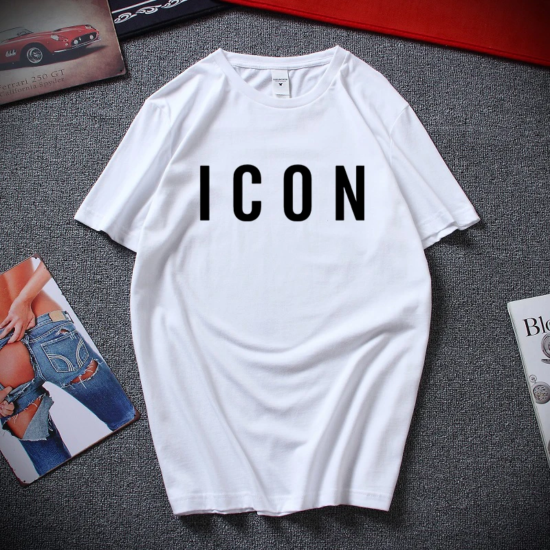 

New Funny t shirt Hot Sale Fashion Brand Icon T shirt Men Casual Tshirt Print With Icon Hip Hop cotton Short Sleeve Tee shirt