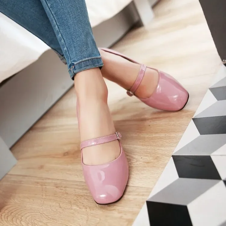 Туфли LIHUAMAO женские из лакированной кожи туфли-лодочки на высоком каблуке ремешок