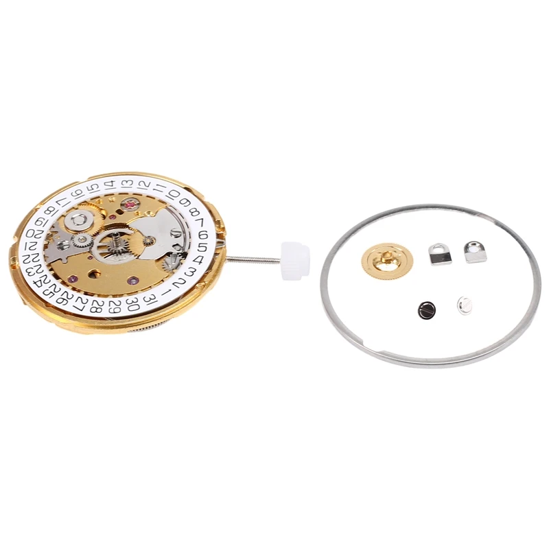 

Mechanical 2824-2 Automatic Movement For Men's Watch With Date Display Gold