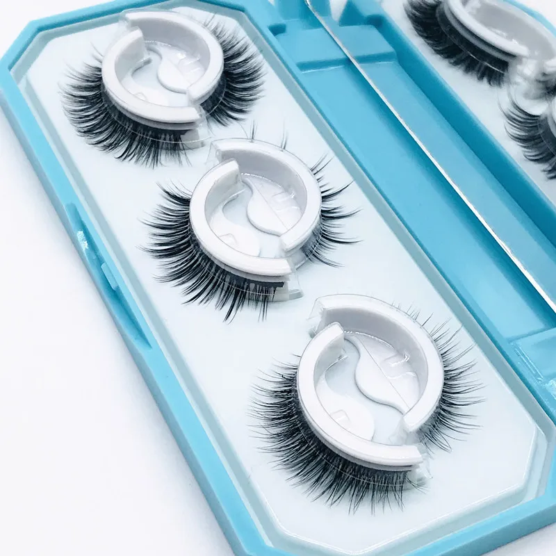 

2022 New Style Self-Adhesive False Eyelashes 3 Pairs Of Glue-Free Natural Eyelashes Multi-Layer Three-Dimensional Simulation