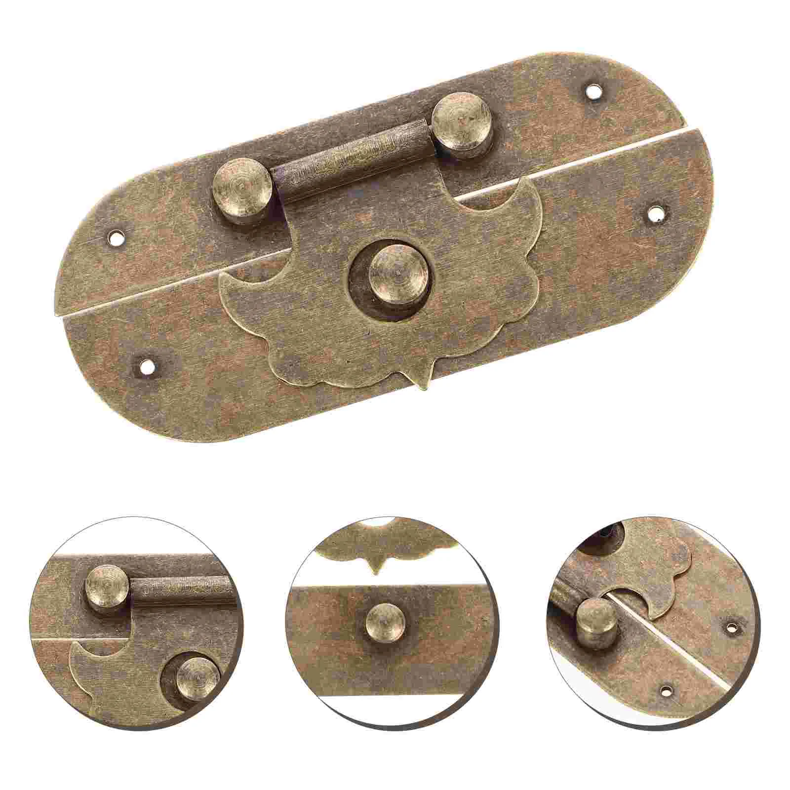 

Vintage Jewelry Box Decorative Hasp Lock Cabinet Hinges Small Hasp Vintage Box Box Hasp Suitcase Furniture Box Buckle