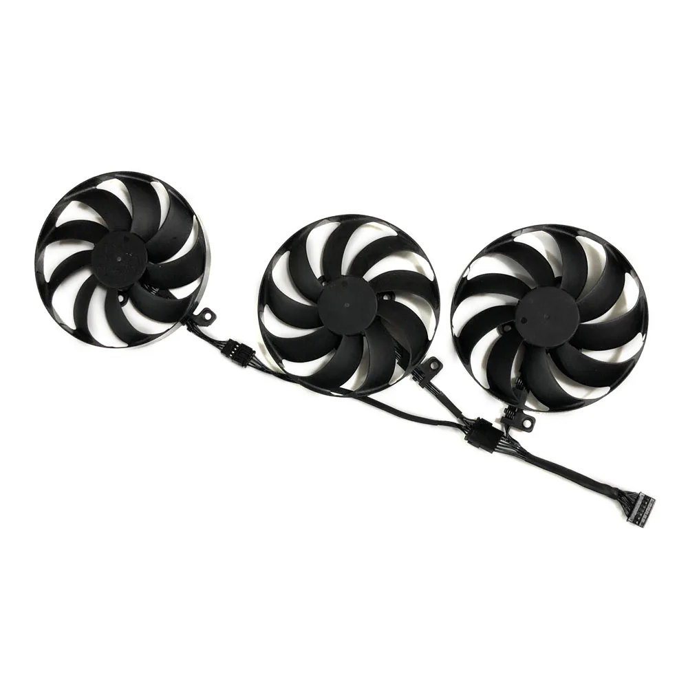 

Вентиляторы для охлаждения карты 3 шт./компл. 7Pin GPU CF1010U12S T129215BU для ASUS TUF-RTX3060/3070/3080/3090, игровые карты на замену CF1010U12D