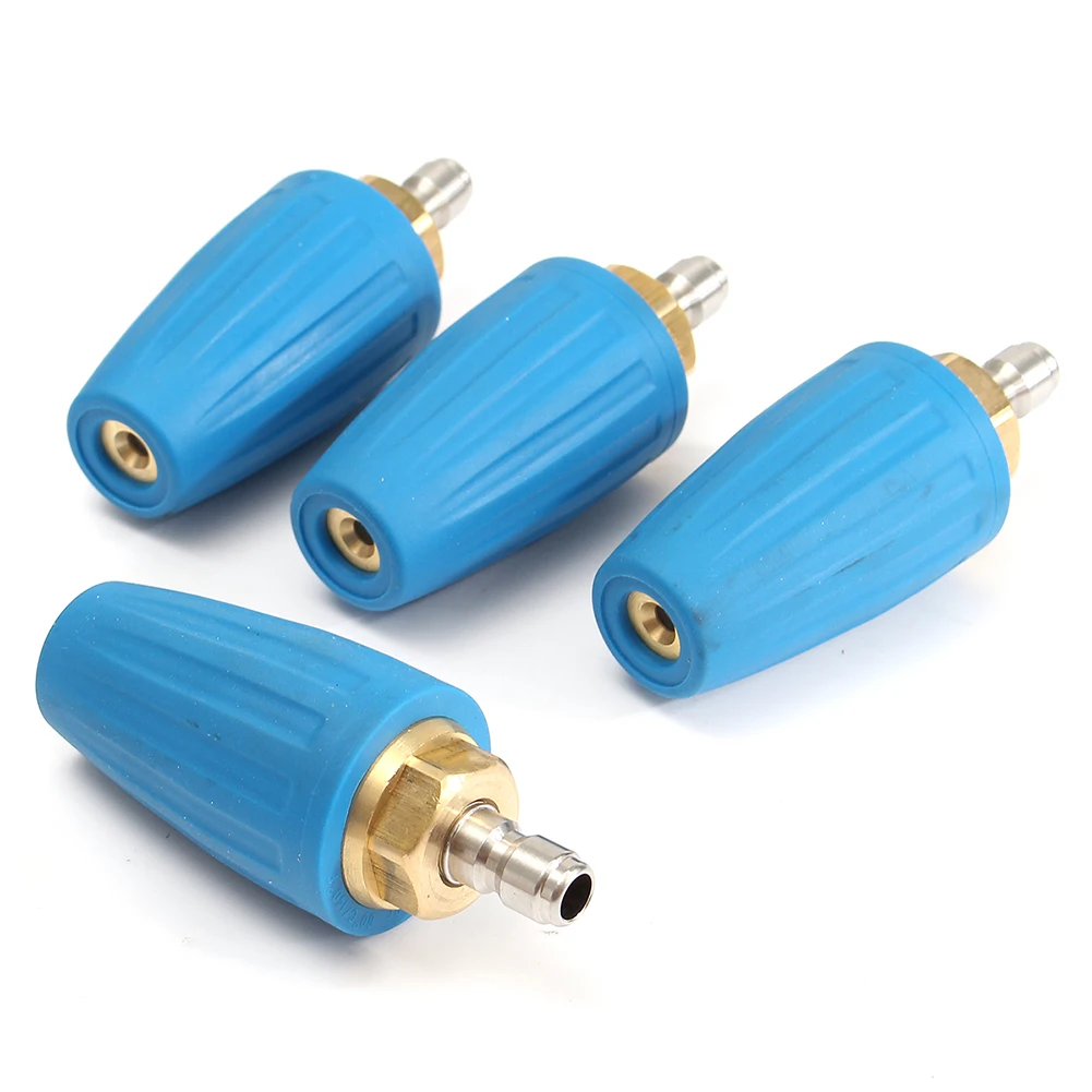 

High-Pressure Washer Nozzle High Pressure Rotating Turbo Nozzle 1/4 Washer 2.5-4 GPM 5000PSI Spray Tip Cleaning Tool