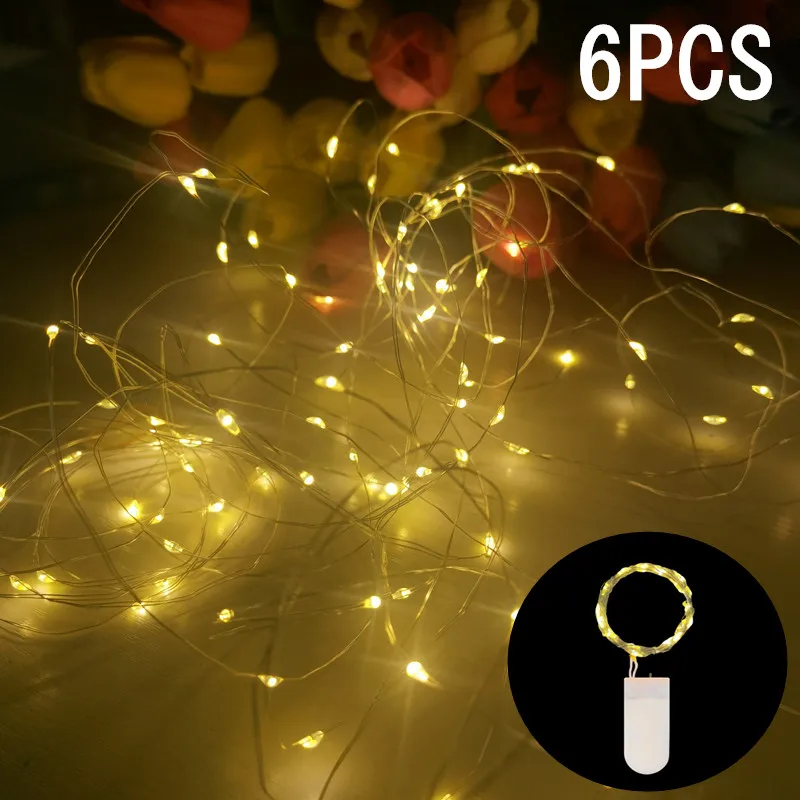 

Garland Fairy Lamp LED Copper Wire String Light Christmas DIY Decor Bedroom Decor Lamp 6pcs Garden Holiday Party Light Strings