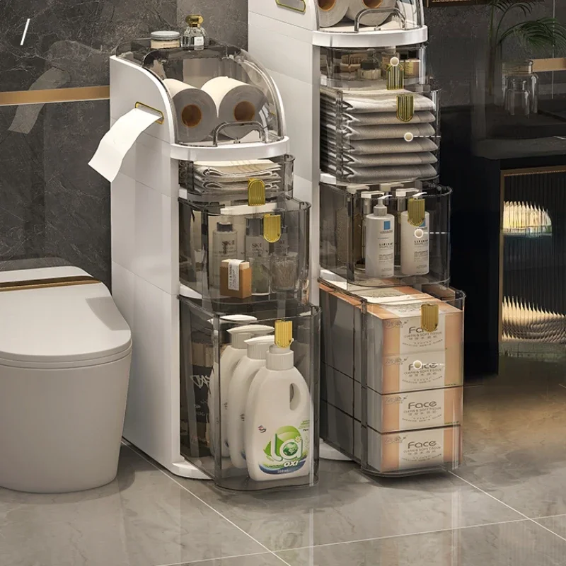 Прозрачные полки для ванной комнаты без установки в потолок унитаз многослойный