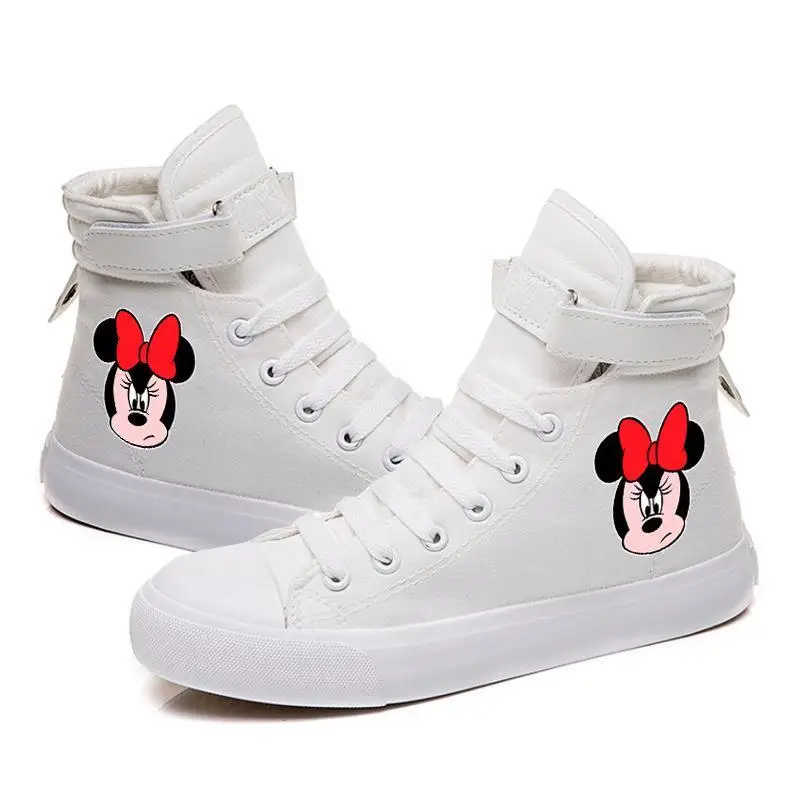 Новинка 2024 яркая черная белая холщовая спортивная обувь на липучке с высоким