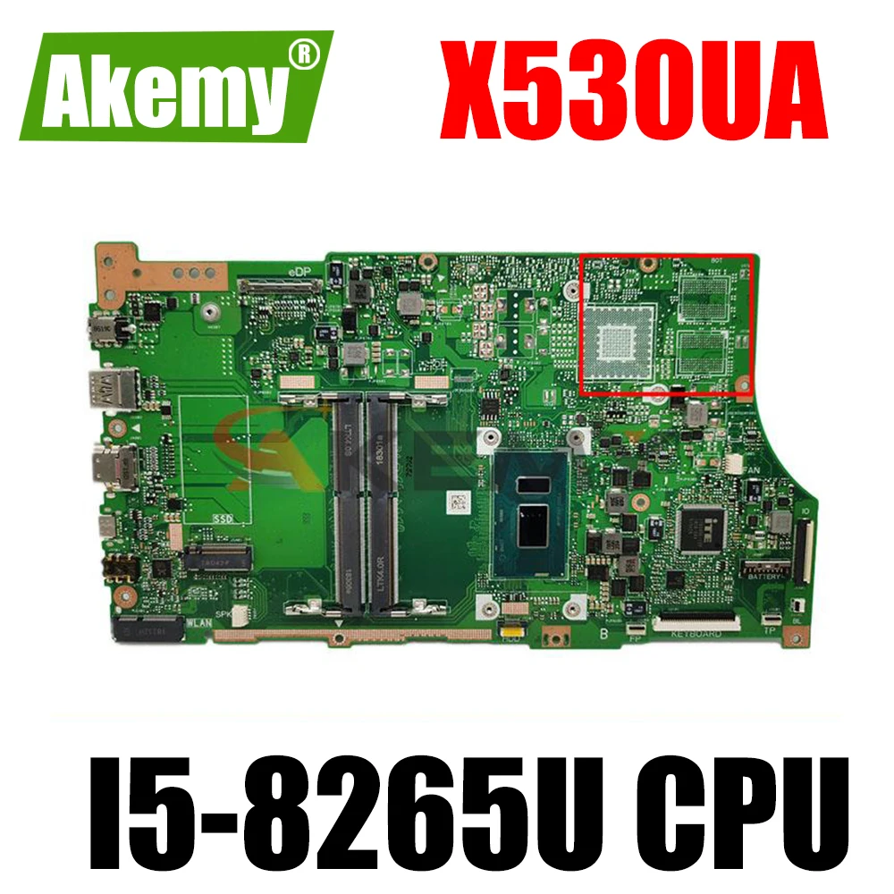 

For ASUS VivoBook S15 S530U S530UA X530U X530UA X530UN laptop motherboard mainboard W/ I5-8265U CPU GM X530UA original mainboard