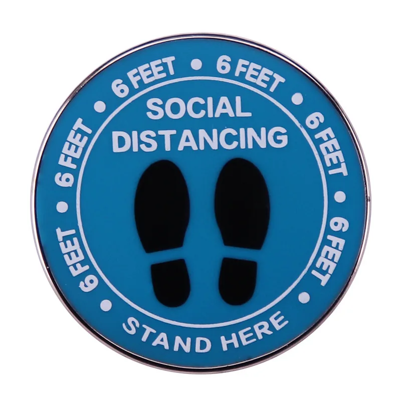 

Stand Here and Keep Your Distance Television Brooches Badge for Bag Lapel Pin Buckle Jewelry Gift For Friends
