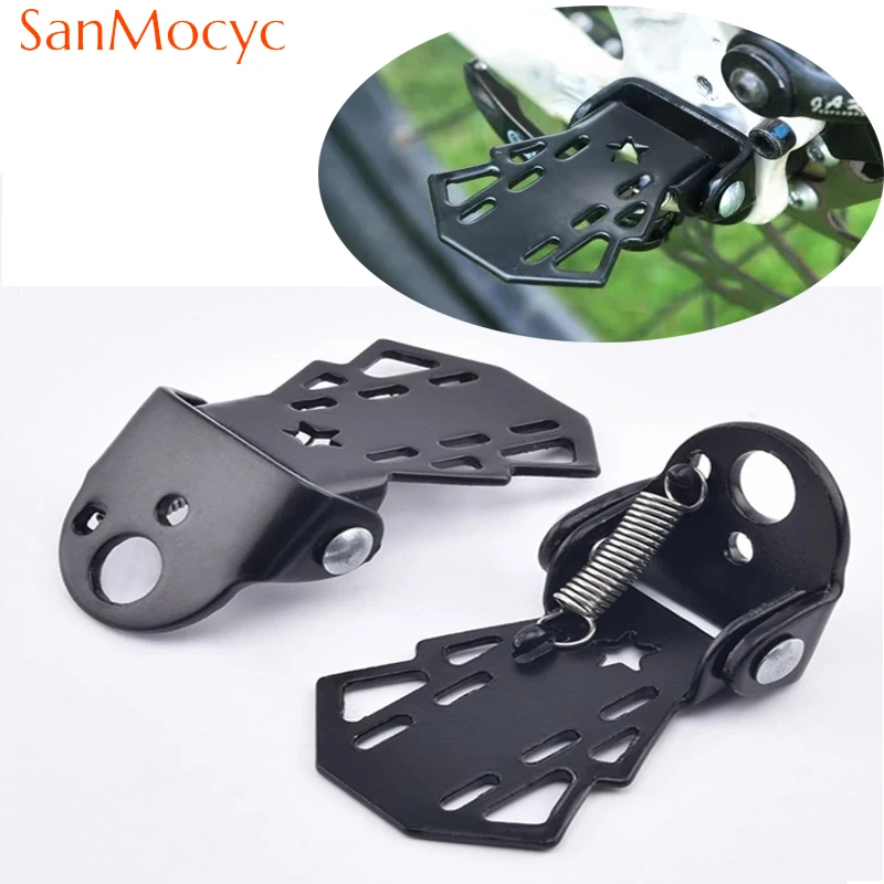 1 пара велосипедных педалей заднее сиденье педаль из марганцевой стали подножка