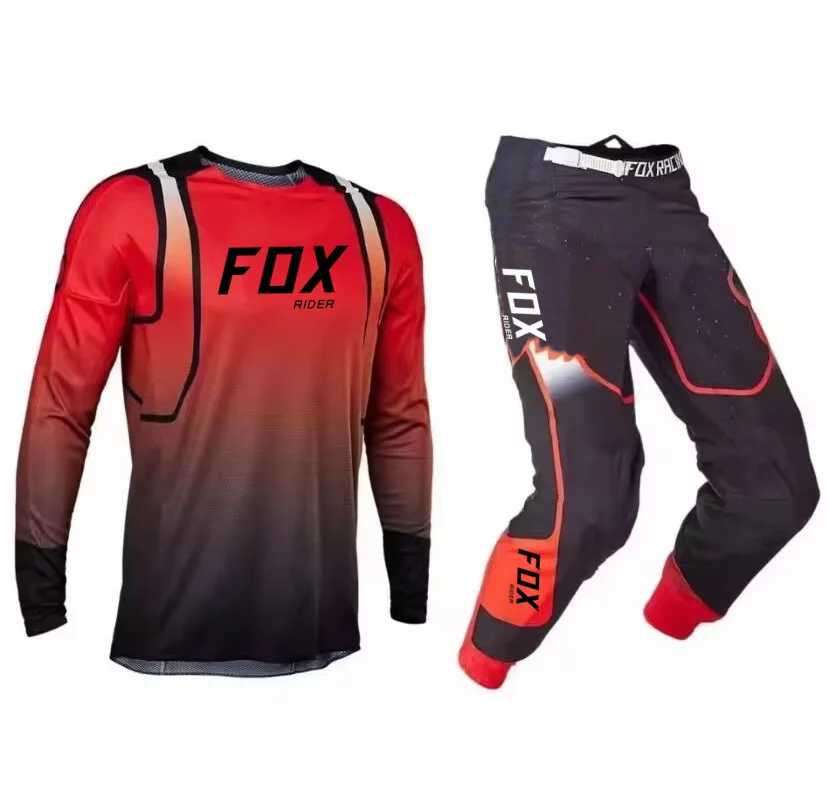 

Комплект спортивной одежды для мотокросса 2022 RiderFox, комбинированные штаны из Джерси для взрослых, квадроциклов, горных велосипедов, мужской костюм для внедорожника