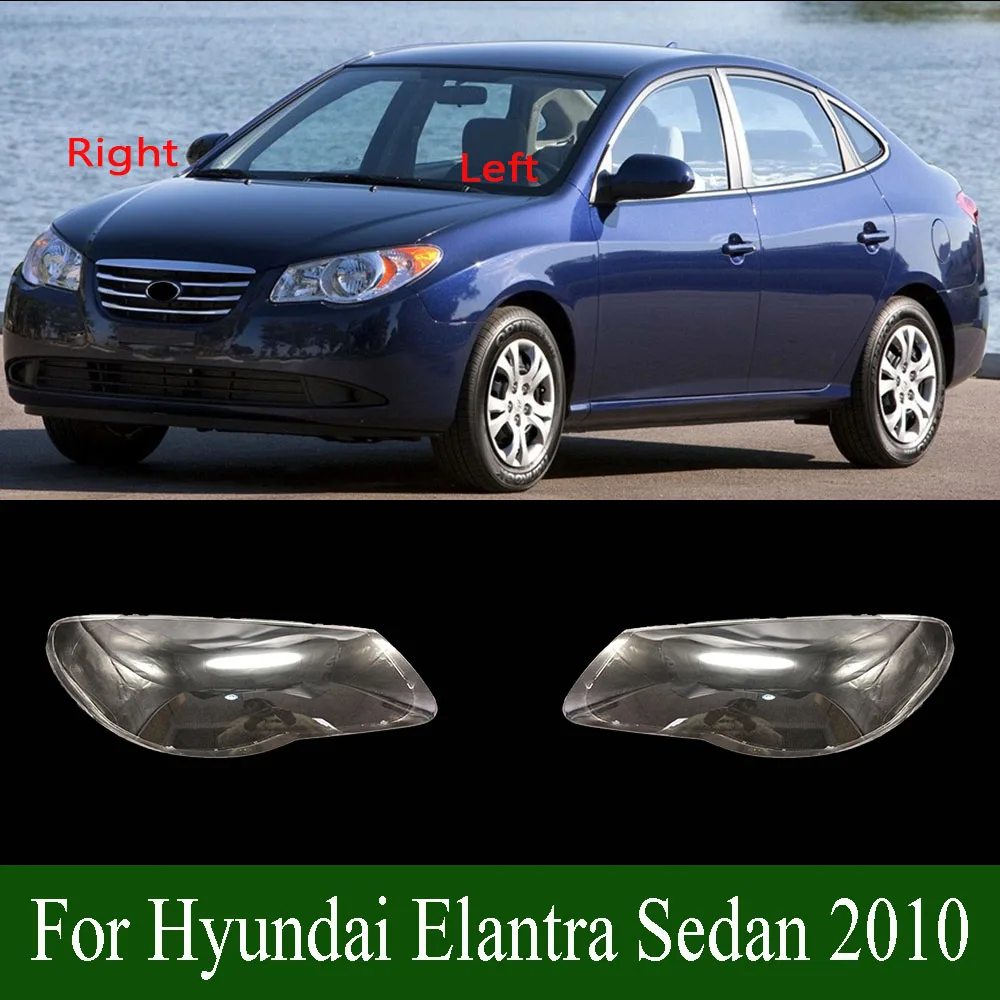 Для Hyundai Elantra Sedan 2010 (Overseas Version) Penutup Lampu Depan Lensa Shell из плексигласа Pengganti Kap Asli