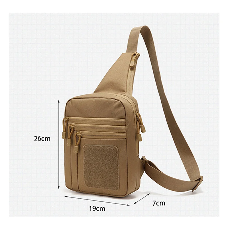 Military Outdoor Chest Bag Tactical Backpack Shoulder Bag Multifunction Camping Airsoft CS Crossbody Bags with Pistols Holster