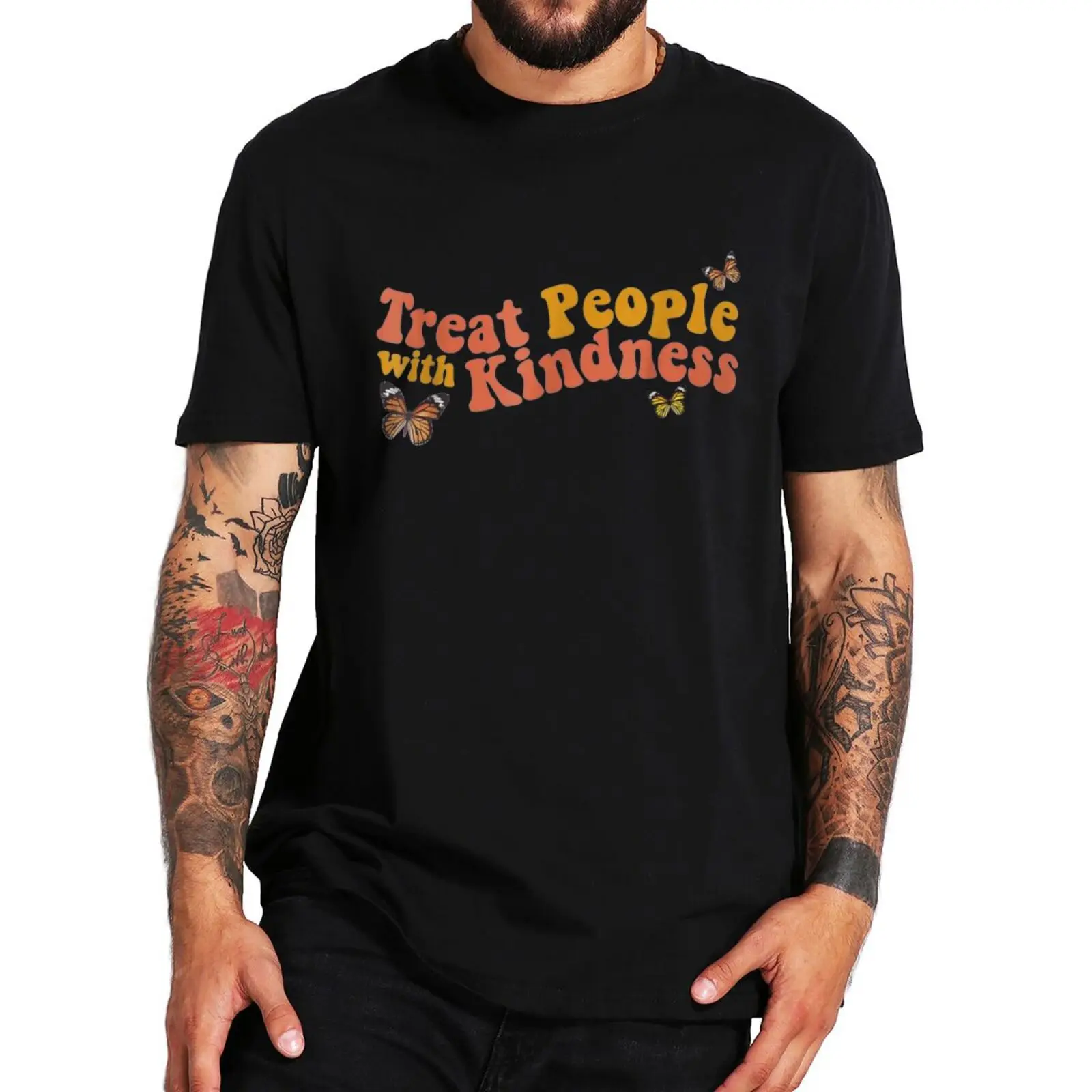 

Treat People With Kindness Tshirt English Pop Music Singer Fans 100% Cotton Classic T Shirt Men Women Short Sleeve T-Shirt