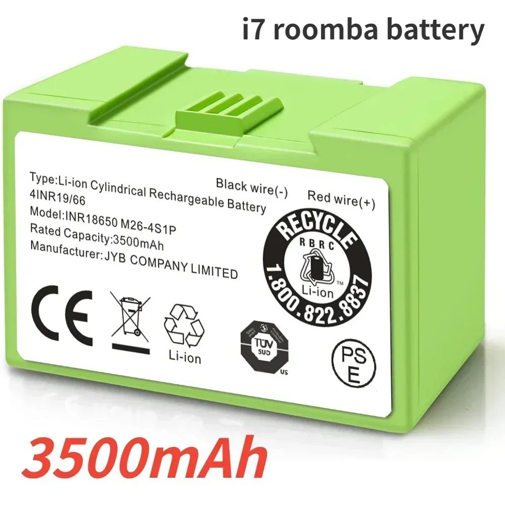 Замена аккумулятора i7 14 4 В 3500 мАч для iRobot Roomba e и i Series i7+ e5 7550 7150 i3 3150 i3+ 3550 i4 4150 i4+