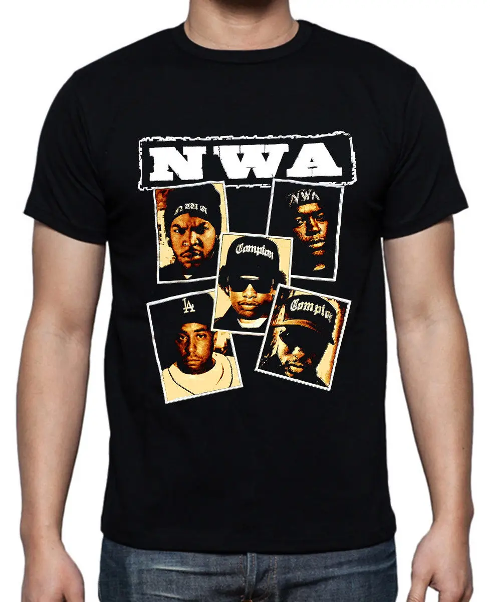 

N.W.A Hip Hop Legend Vintage Retro Men'S Black T Shirt Size M 4Xl