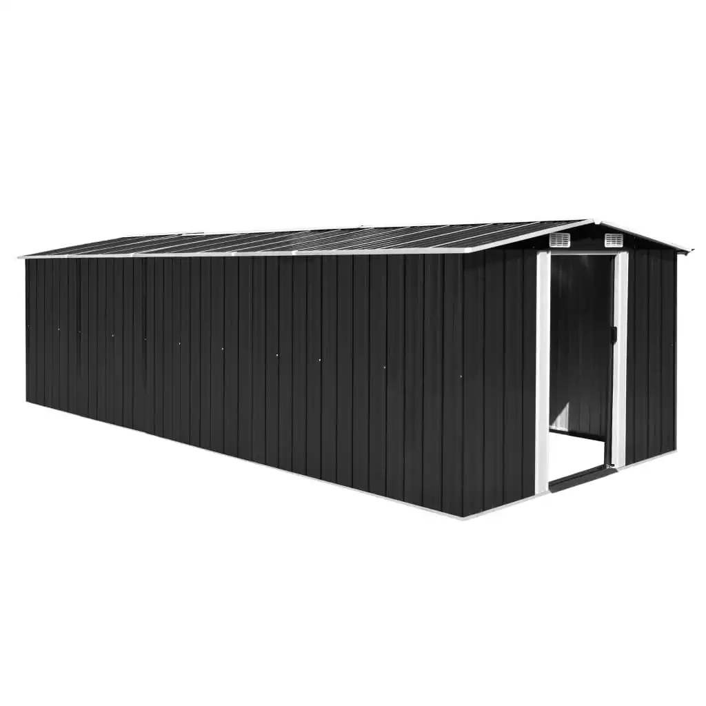 

Garden Storage Sheds, Metal Outdoor Tool Shed, Patio Decoration, Anthracite 257x580x181 cm