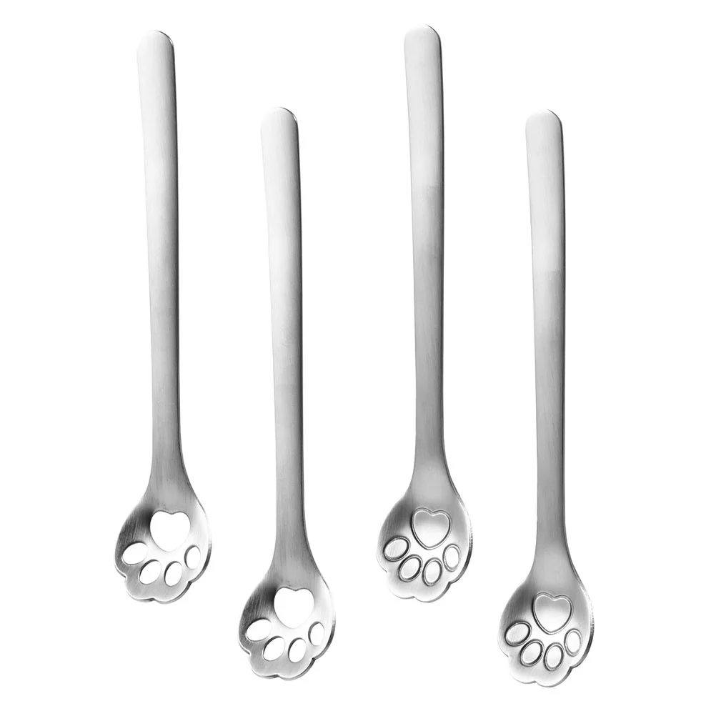 

Spoons Spoon Cat Teaspoons Stainless Steel Dessert Set Servinggifts Sundae Sticks Stir Coffeecream Ice Latte Tableware Party Tea