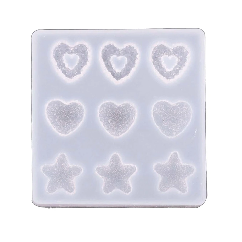 

Creative Hairpin Resin Molds Cartoon Bear Star Heart Shaped Epoxy Mold DIY Craft Mould Hair Clips Silicone Mold for Women Girls