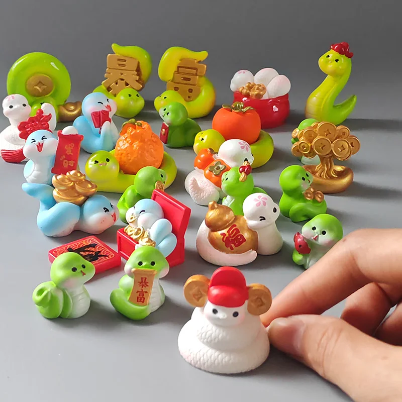 6~16 шт. Рождественская новогодняя фигурка змеи сделай сам домашний декор комнаты