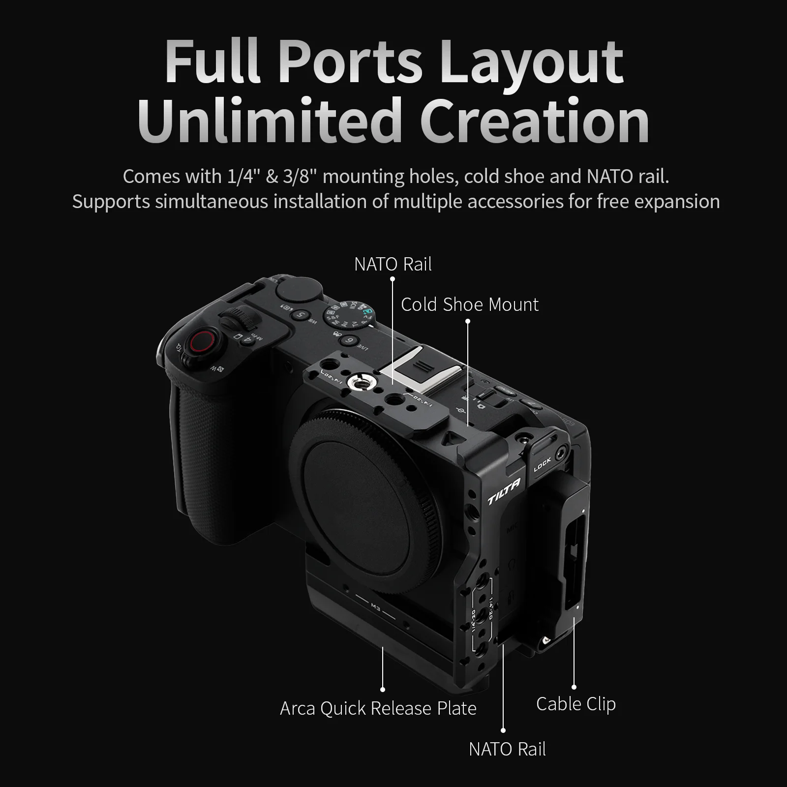 Фото Кейдж для камеры TILTA R6 V для Canon EOS R6 V Pro Kit с кабельным зажимом, боковой рукояткой Xeno, батарейной площадкой PD V-Mount TA-T102 №2