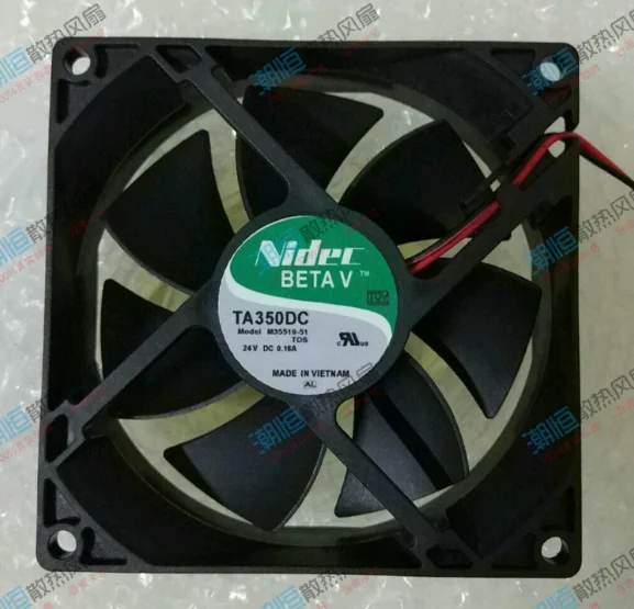 Оригинальный 100% рабочий двухпроводный охлаждающий вентилятор TA350DC M35519-51 DC24V 0.16A