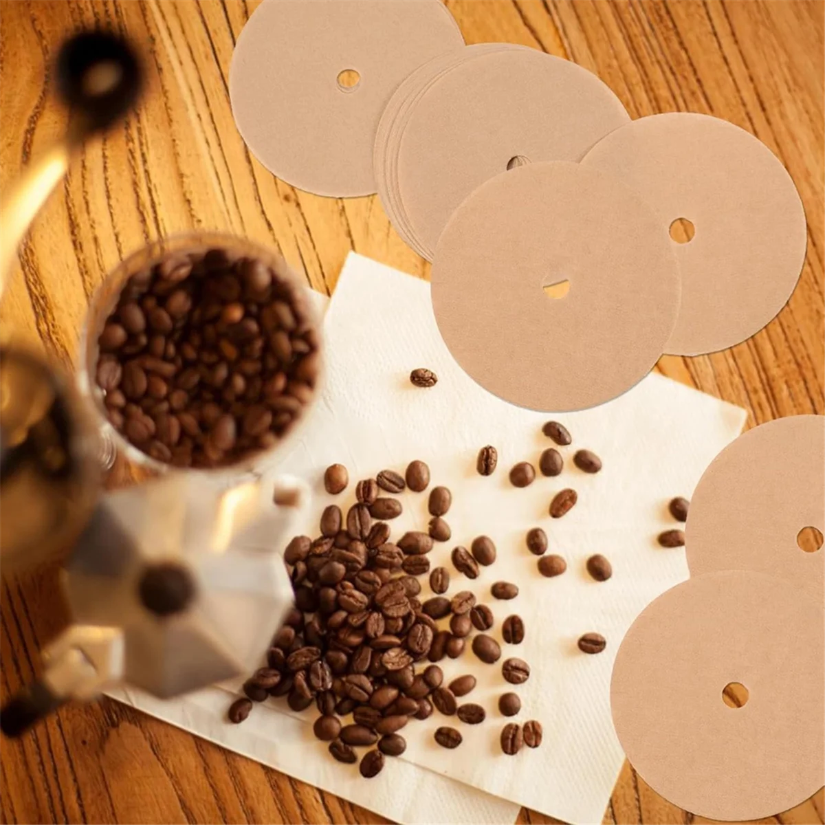 400 шт. неотбеленные фильтры-перколяторы для кофе дюйма одноразовые фильтры