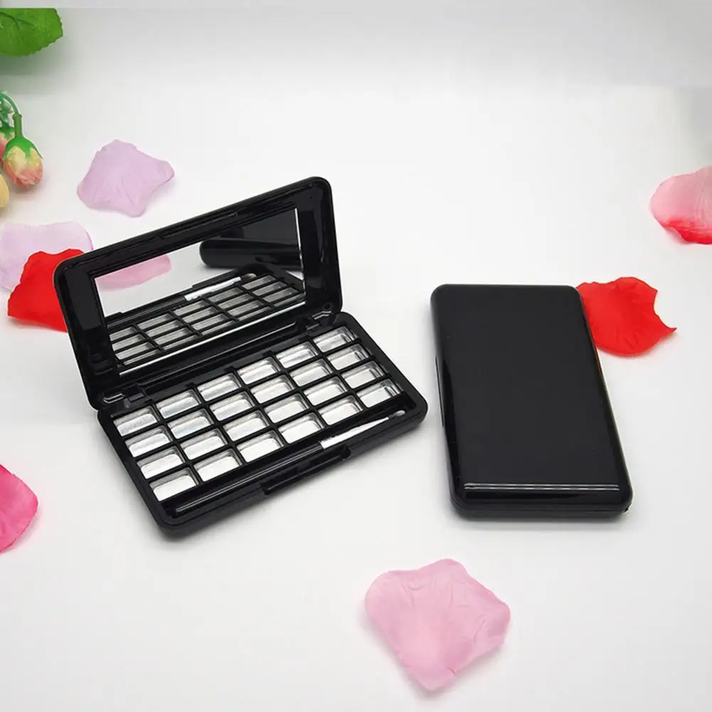 

Compartment Organizer Clear Storage 24 Grid Convenient Jewelry Storage Box for Makeup Delicate Clear Nail Art Box Eyeshadow Tray