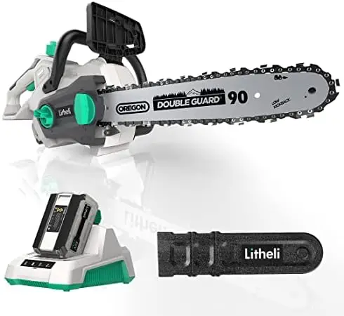 

Battery Chainsaw 14",40V Battery Powered Chainsaw With Brushless Motor, 2.5AH Battery and Charger