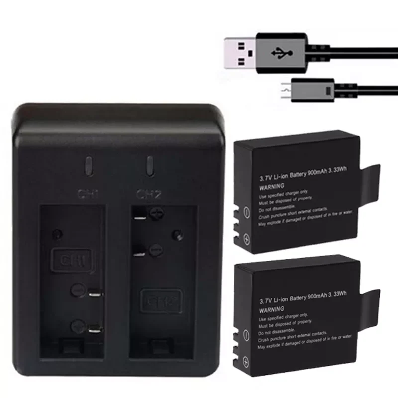 

3.7V 900mAh Rechargeable Sports Action Camera Battery for SJCAM SJ4000 SJ5000 SJ6000 for SJCAM Sport DV Camera Bateria + Charger