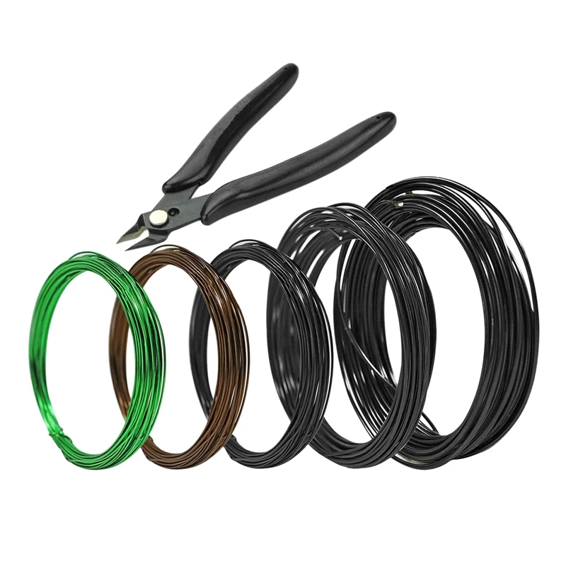 

Bonsai Wire And Bonsai Tool Kit - 5 Roll Tree Training Wires With Bonsai Wire Cutter, For Bonsai Trees Indoor