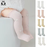 modamama summer baby socks mesh high knee socks anti mosquito lace baby girls socks soft cotton long tube socks for newborn