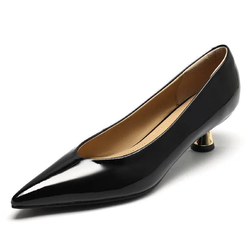 

Dilalula Women Pumps Fashion Design Strange Heels Pointed Toe Concise Genuine Leather Office Ladies Shoes Woman Spring Summer