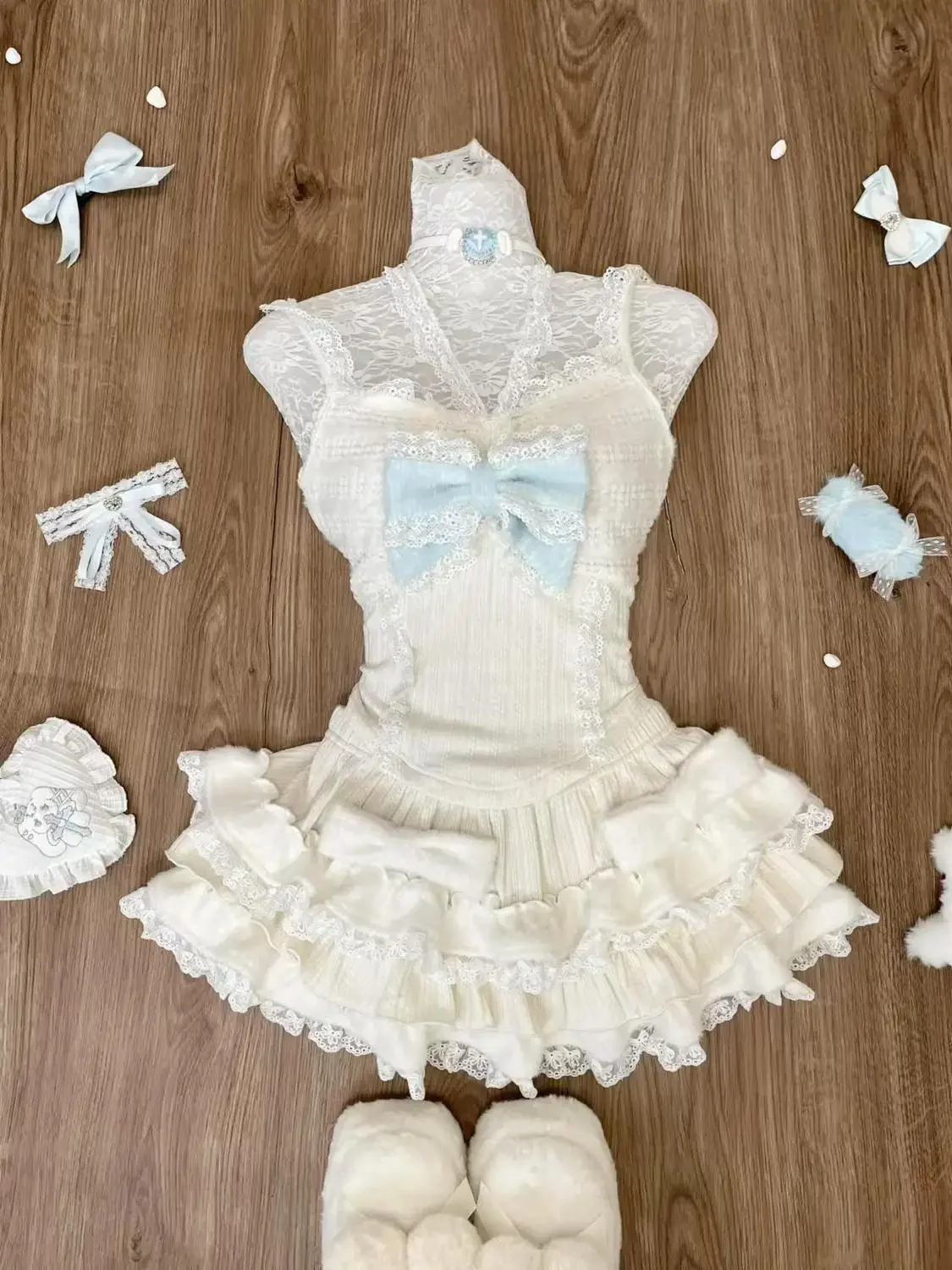 Японский винтажный комплект из 3 предметов Kawaii осенний вязаный свитер с милым