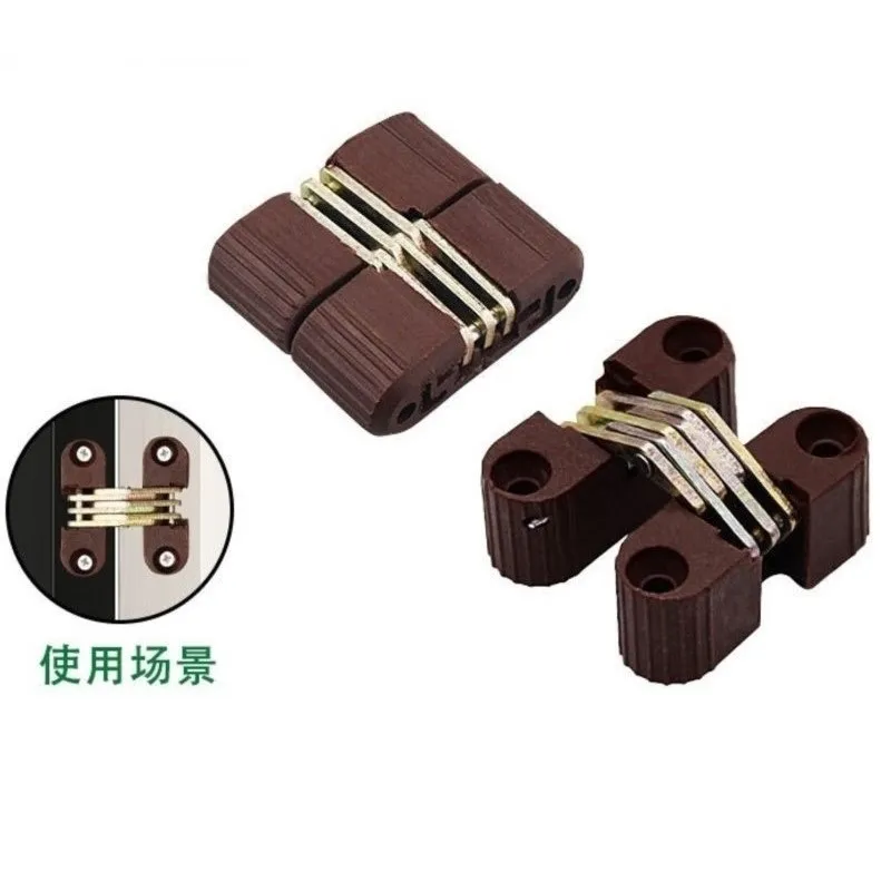 

4Pcs Folding Door Hidden Hinge Dining Table Mute 180 Degree Hinge Plastic Cross Hinge Furniture Fittings