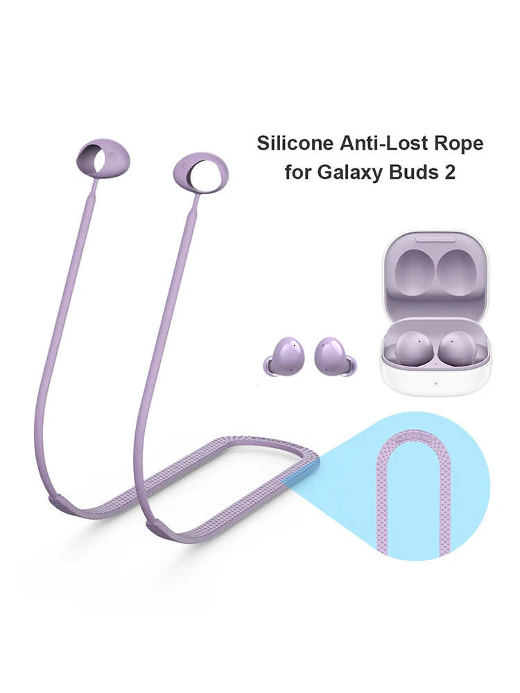 Anti-Lost Earbuds Strap for Samsung Galaxy Buds 2 Headphone Holder Rope Cable Headset Silicone Neck String Accessories