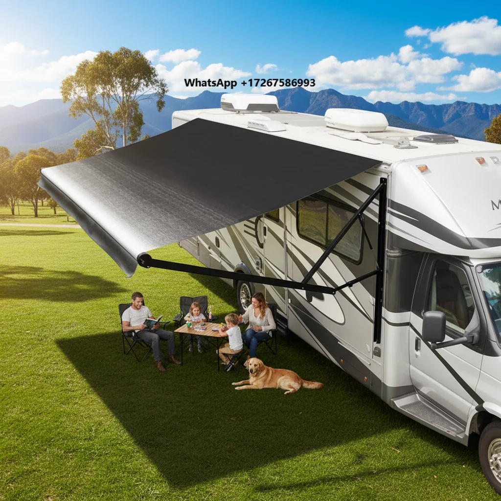 Фото Электрический маркиз Awnlux W5700 для автодомов, караванов и кемперов с газовыми поршневыми приводами №1