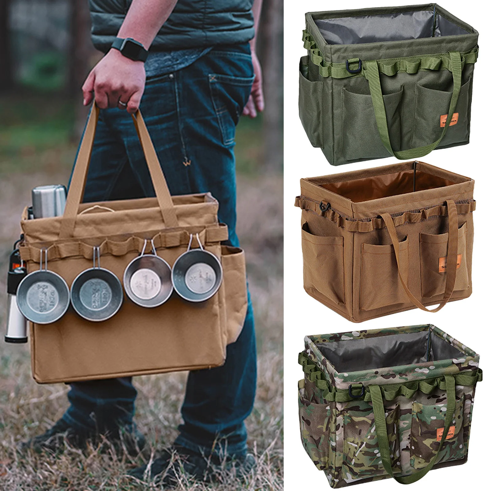 

Folding Storage Open Box Wear-resistant Outdoor Large Bag Organizer Heavy-duty Multi-purpose Tool Bag For Carrying Hand Tools