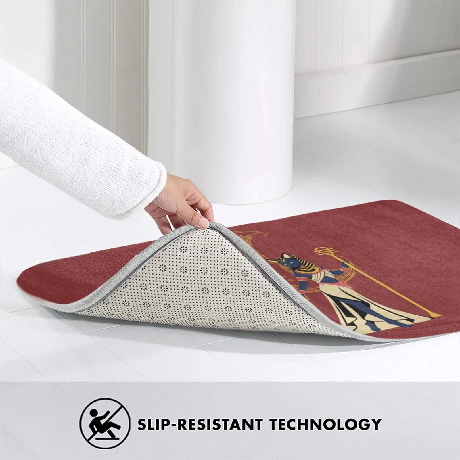 Коврик Мягкий Нескользящий для египетской богини Bastet ковер подушка |