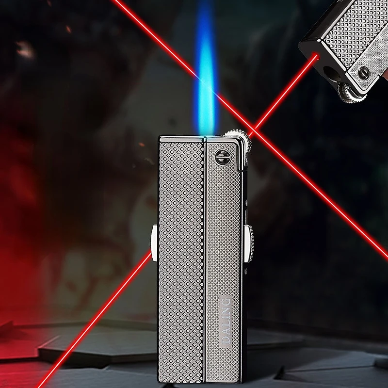 

High-End Multi-Functional Infrared Metal Direct Punching Windproof Lighter Flint Grinding Wheel Inflatable Cigarette Lighter