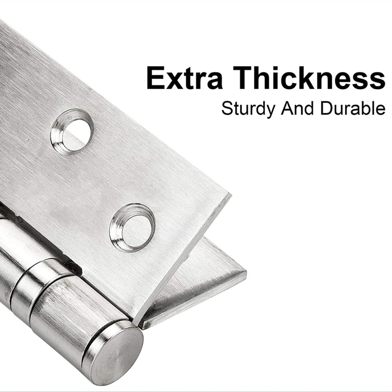 

5 Piece Stainless Steel Bearing Hinges 4 Inch Door Hinge Accessories With Ball Bearing Mechanism