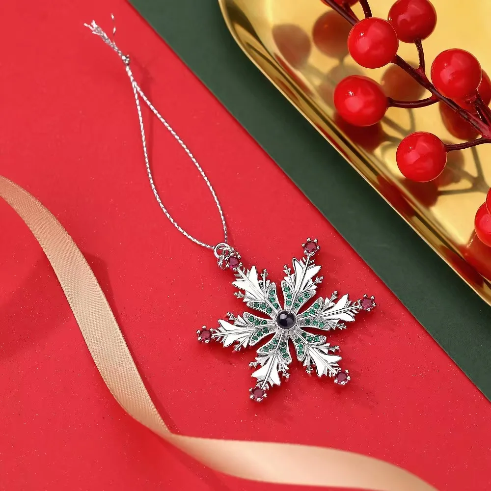 Медный кулон-снежинка с фото