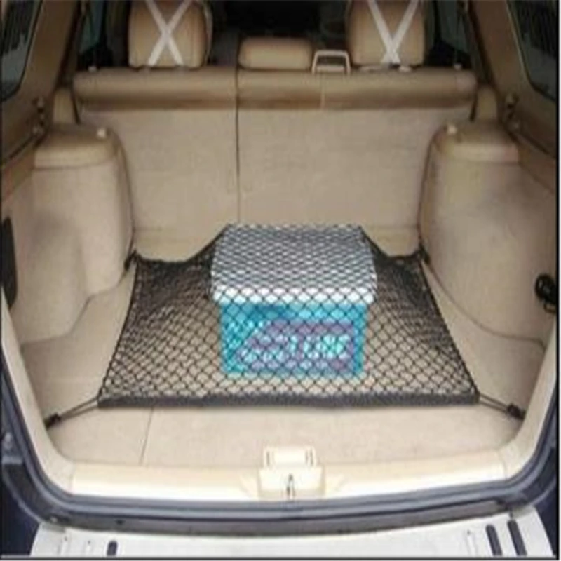 

Trunk Auto Rear Back Cargo Luggage Organizer Elastic Mesh Net Storage Holder With 4 Hooks Car Interior Accessories