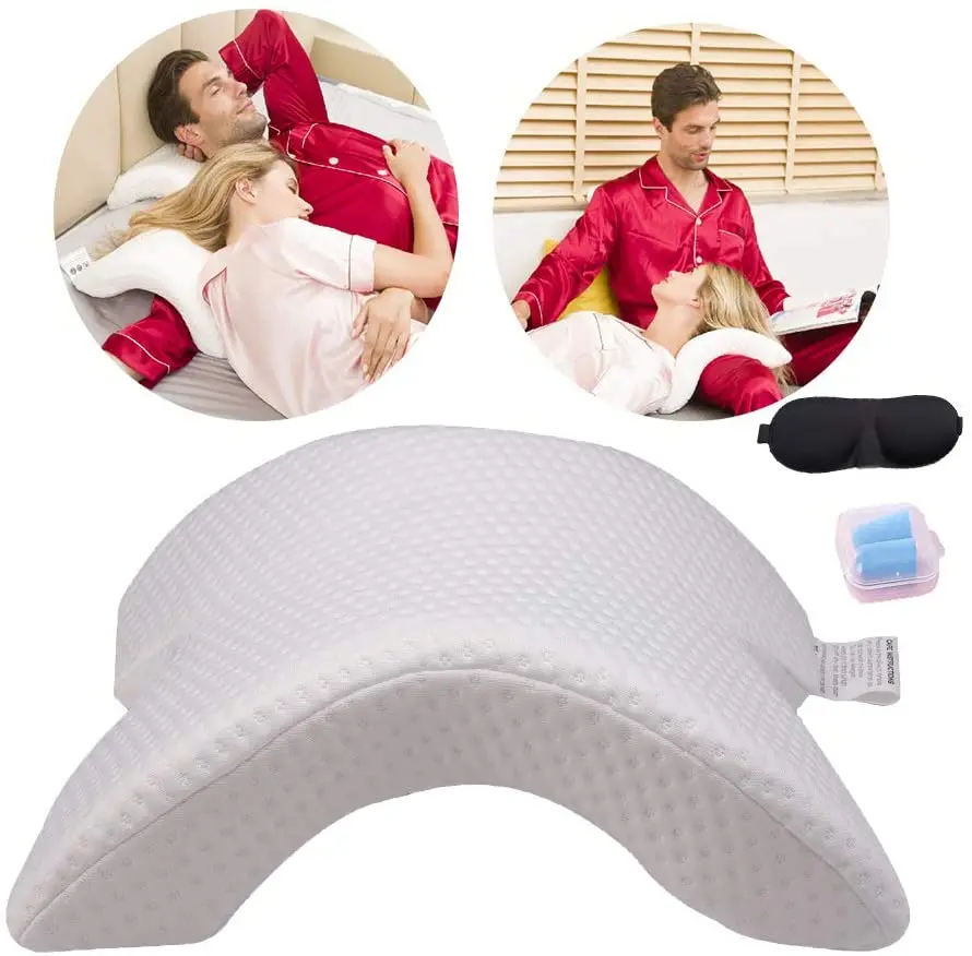 U şeklinde kavisli ortopedik yastık uyku bellek köpük el yastık içi boş ortopedik ürünler boyun yastık seyahat yan uyuyanlar
